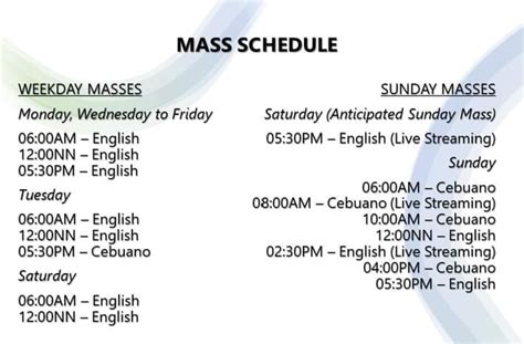 st jude shrine mass schedule Mass Schedule for Saturday: 12 noon